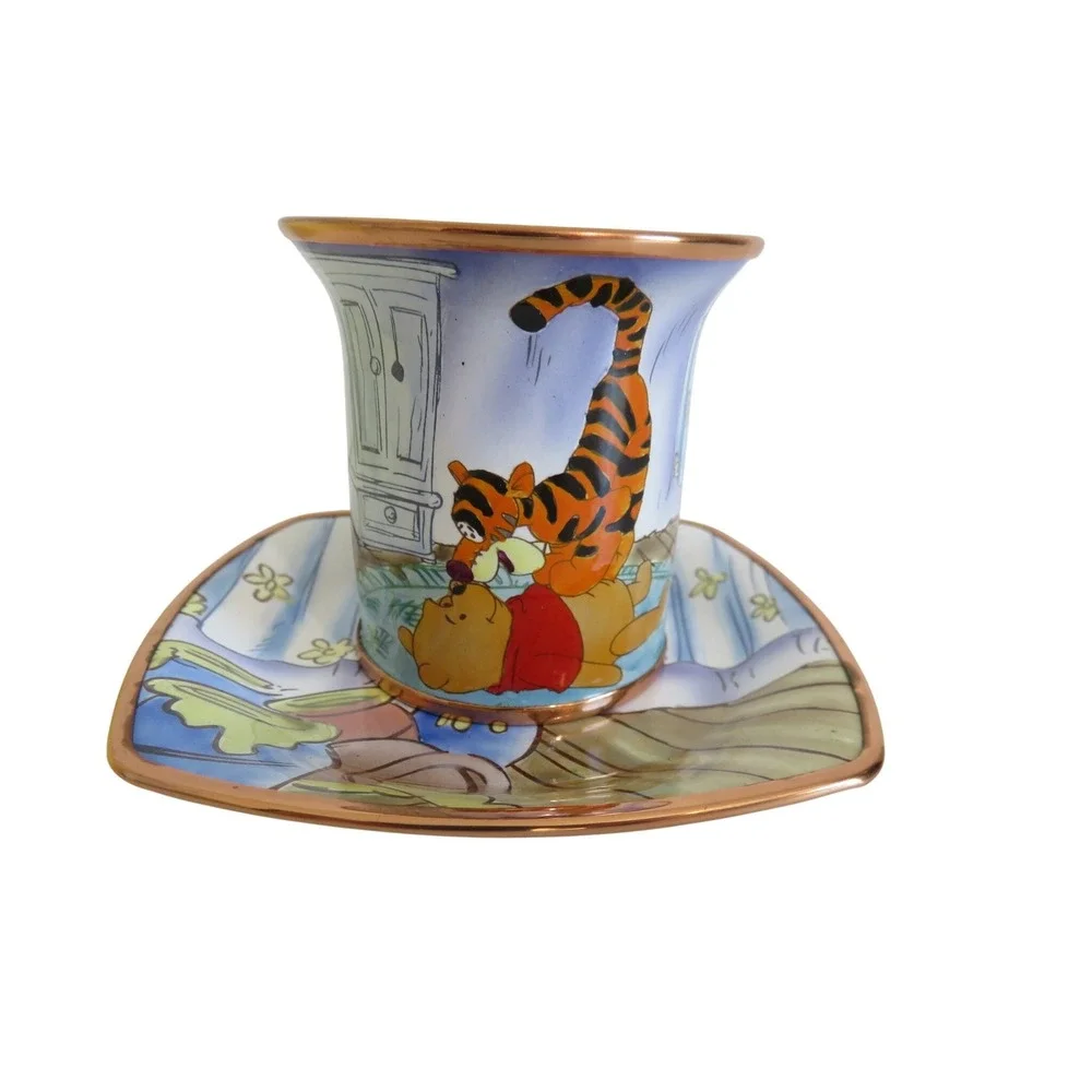 Enamel Collection Winnie The Pooh Friends Cup Saucer A4491 Disney‎